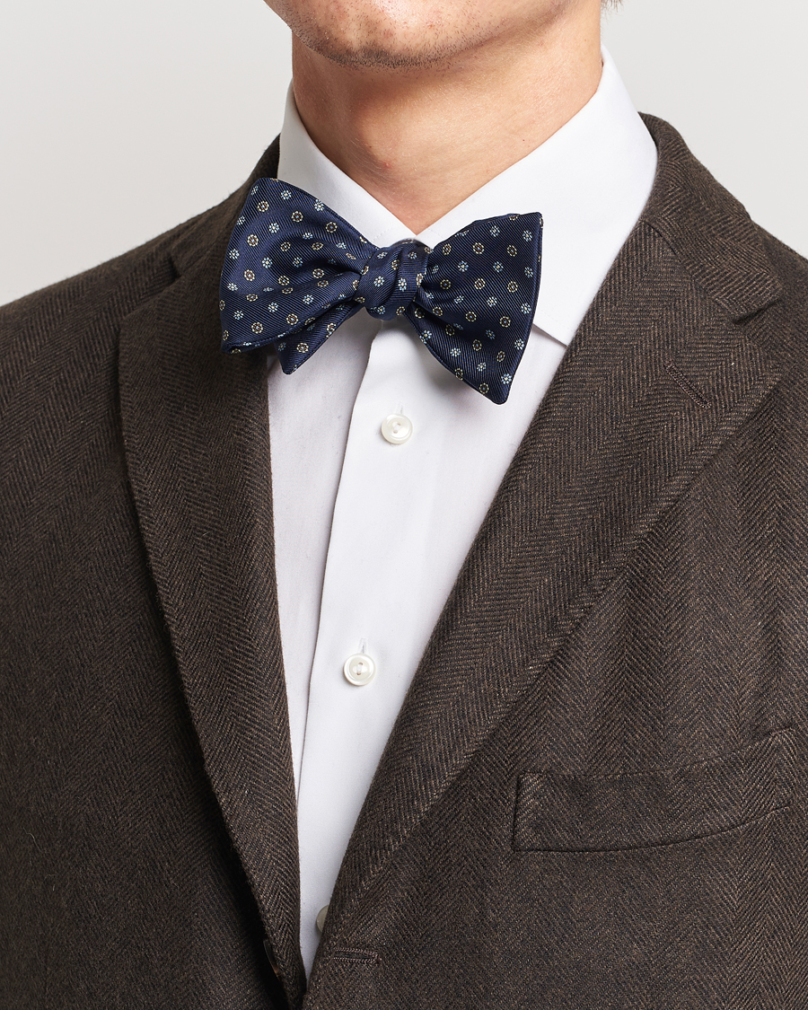 Herre | Italian Department | E. Marinella | Silk Bow Tie Navy