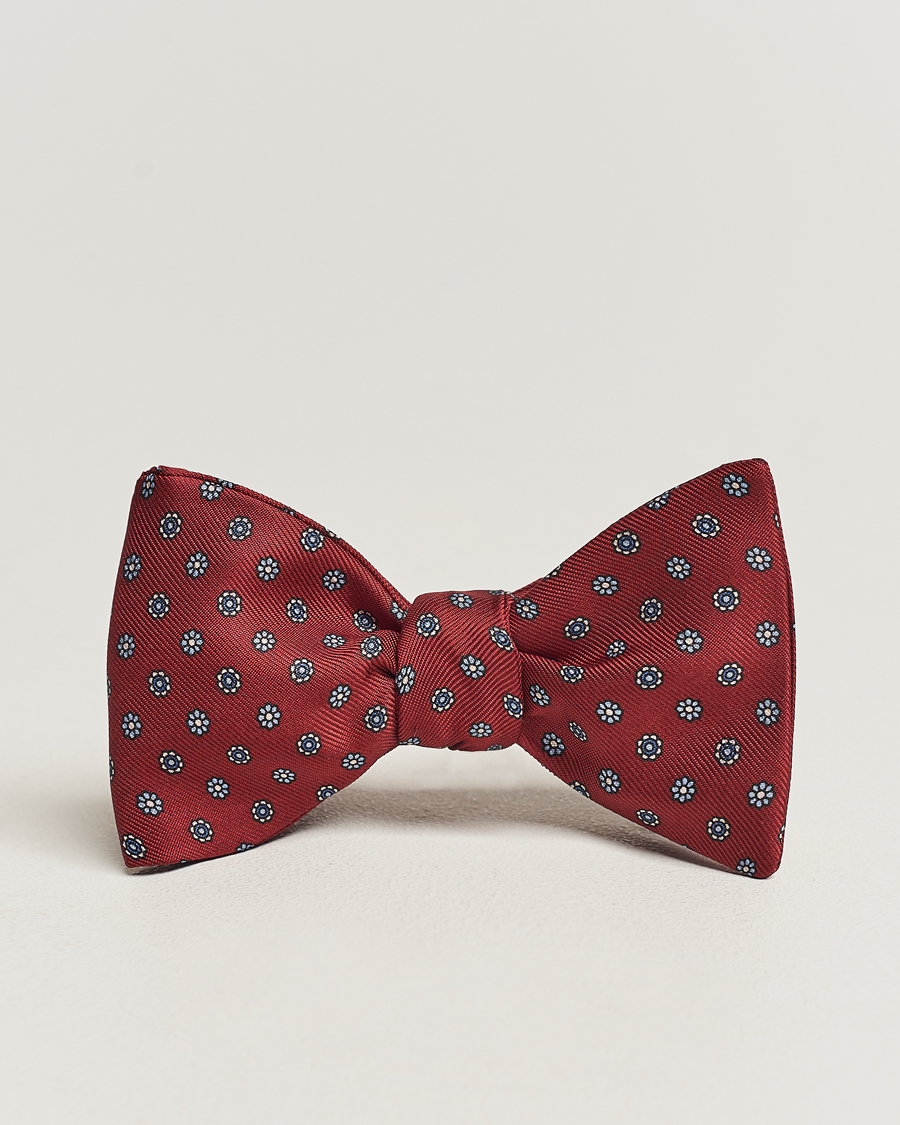 Herre | E. Marinella Silk Bow Tie Burgundy | E. Marinella | Silk Bow Tie Burgundy