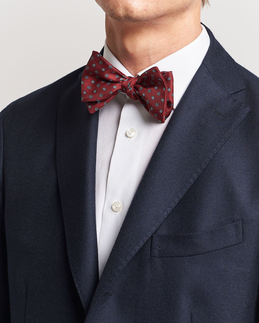 Herre | E. Marinella Silk Bow Tie Burgundy | E. Marinella | Silk Bow Tie Burgundy