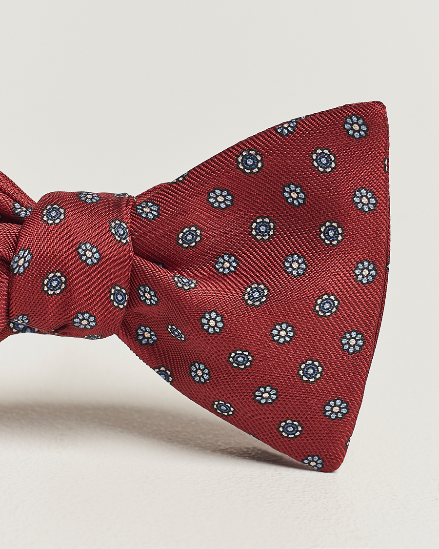Herre | E. Marinella Silk Bow Tie Burgundy | E. Marinella | Silk Bow Tie Burgundy