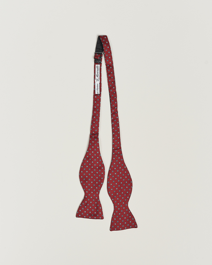 Herre | E. Marinella Silk Bow Tie Burgundy | E. Marinella | Silk Bow Tie Burgundy