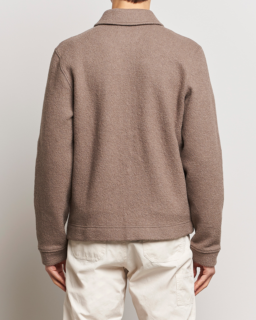 Herre | Trøjer | Samsøe Samsøe | Hannes Boiled Wool Full Zip Fallen Rock