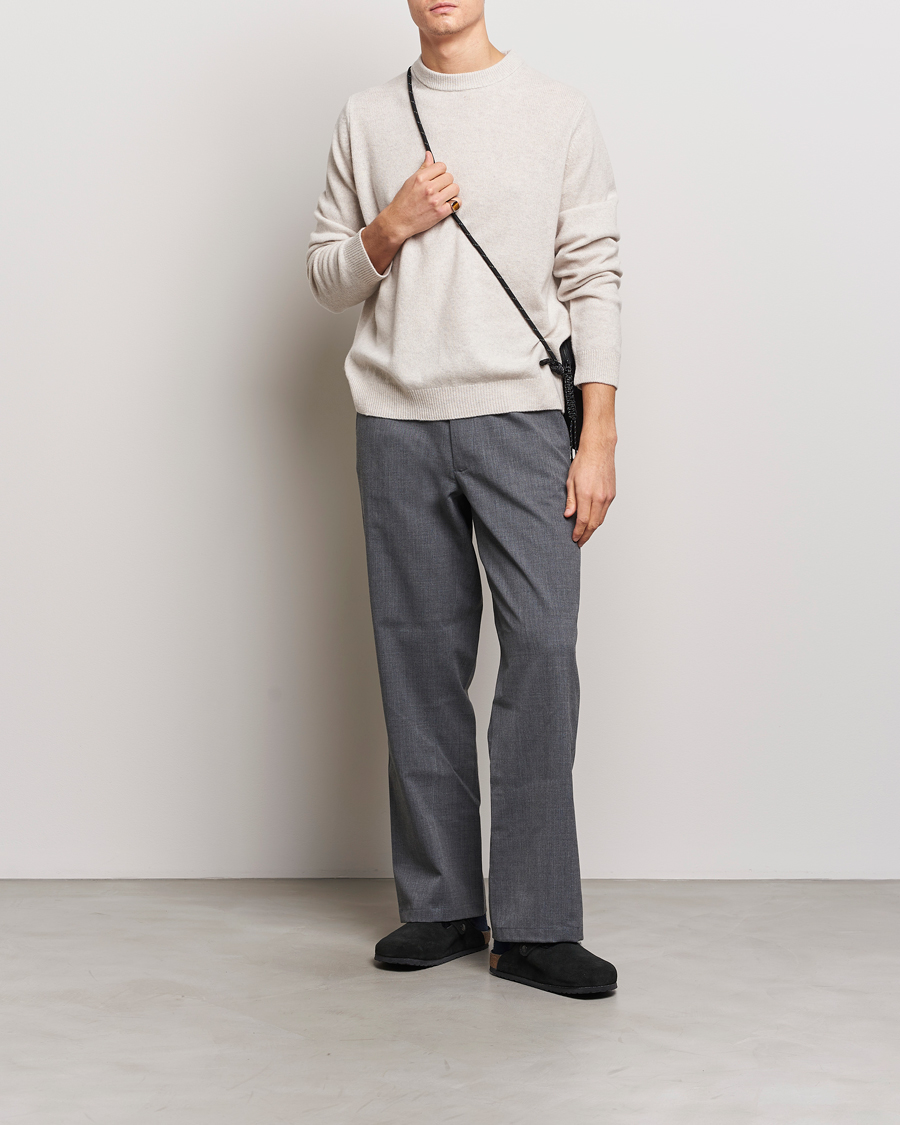 Herre | Trøjer | Samsøe Samsøe | Isak Merino Knitted Sweater Silver Lining