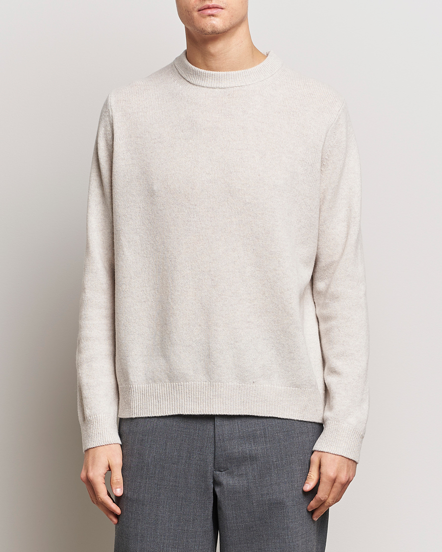 Herre | Trøjer | Samsøe Samsøe | Isak Merino Knitted Sweater Silver Lining