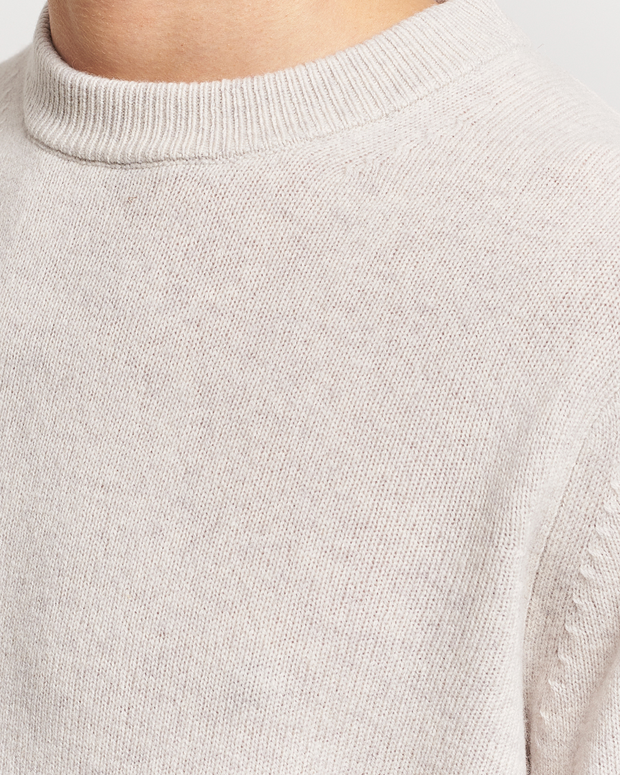 Herre | Trøjer | Samsøe Samsøe | Isak Merino Knitted Sweater Silver Lining
