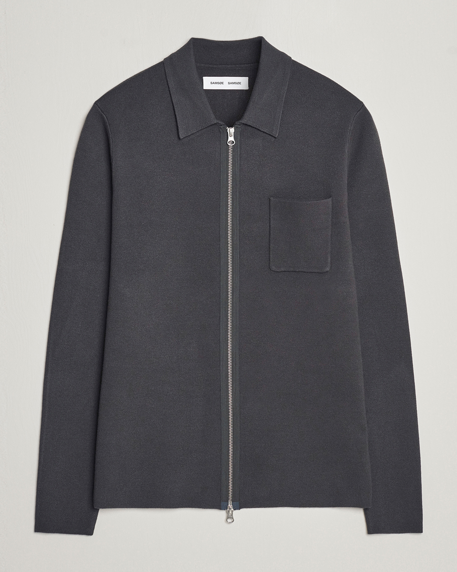 Herre | Trøjer | Samsøe Samsøe | Guna Full Zip Volcanic Ash