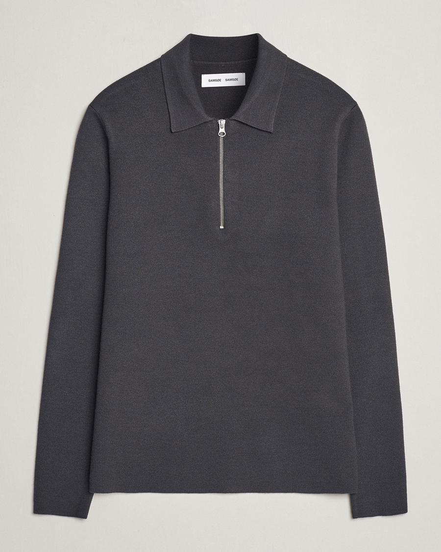 Herre | Trøjer | Samsøe Samsøe | Guna Half Zip Volcanic Ash