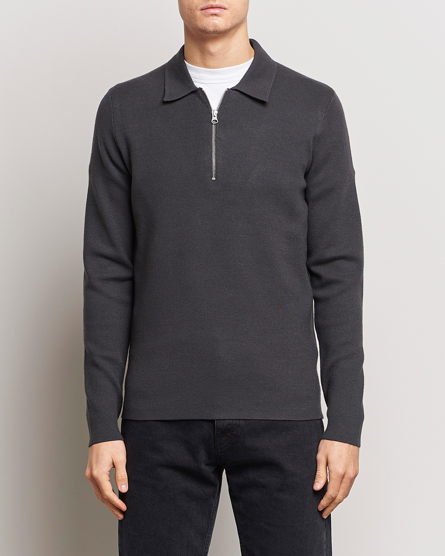 Herre | Trøjer | Samsøe Samsøe | Guna Half Zip Volcanic Ash