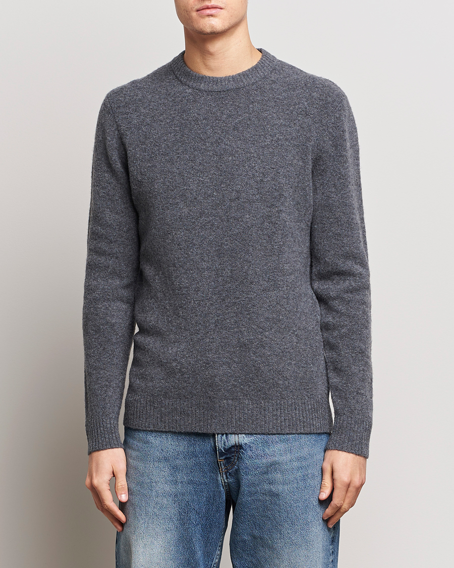 Herre | Samsøe Samsøe | Samsøe Samsøe | Butler Yak Crew Neck Dark Grey Melange