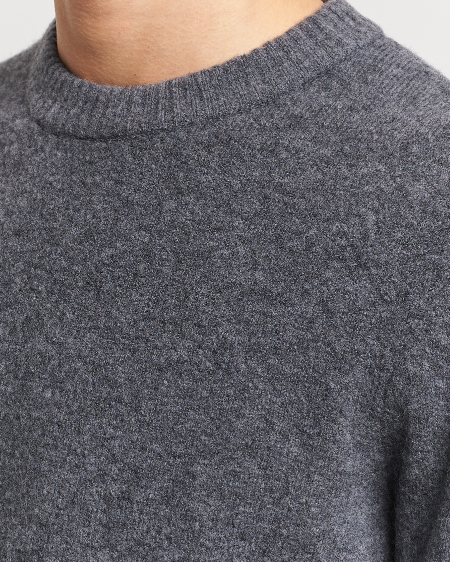 Herre | Trøjer | Samsøe Samsøe | Butler Yak Crew Neck Dark Grey Melange