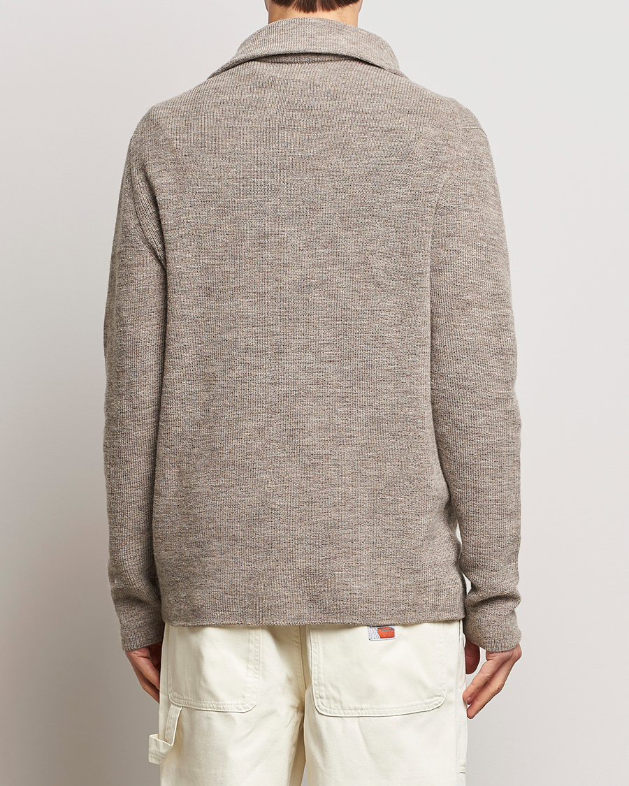 Herre | Trøjer | NN07 | Carl Rib Knitted Half Zip Nature Melange