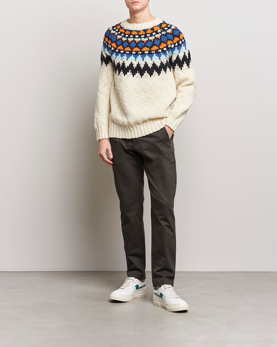 Herre | Trøjer | NN07 | Felix Nordic Wool Sweater Ecru Multi