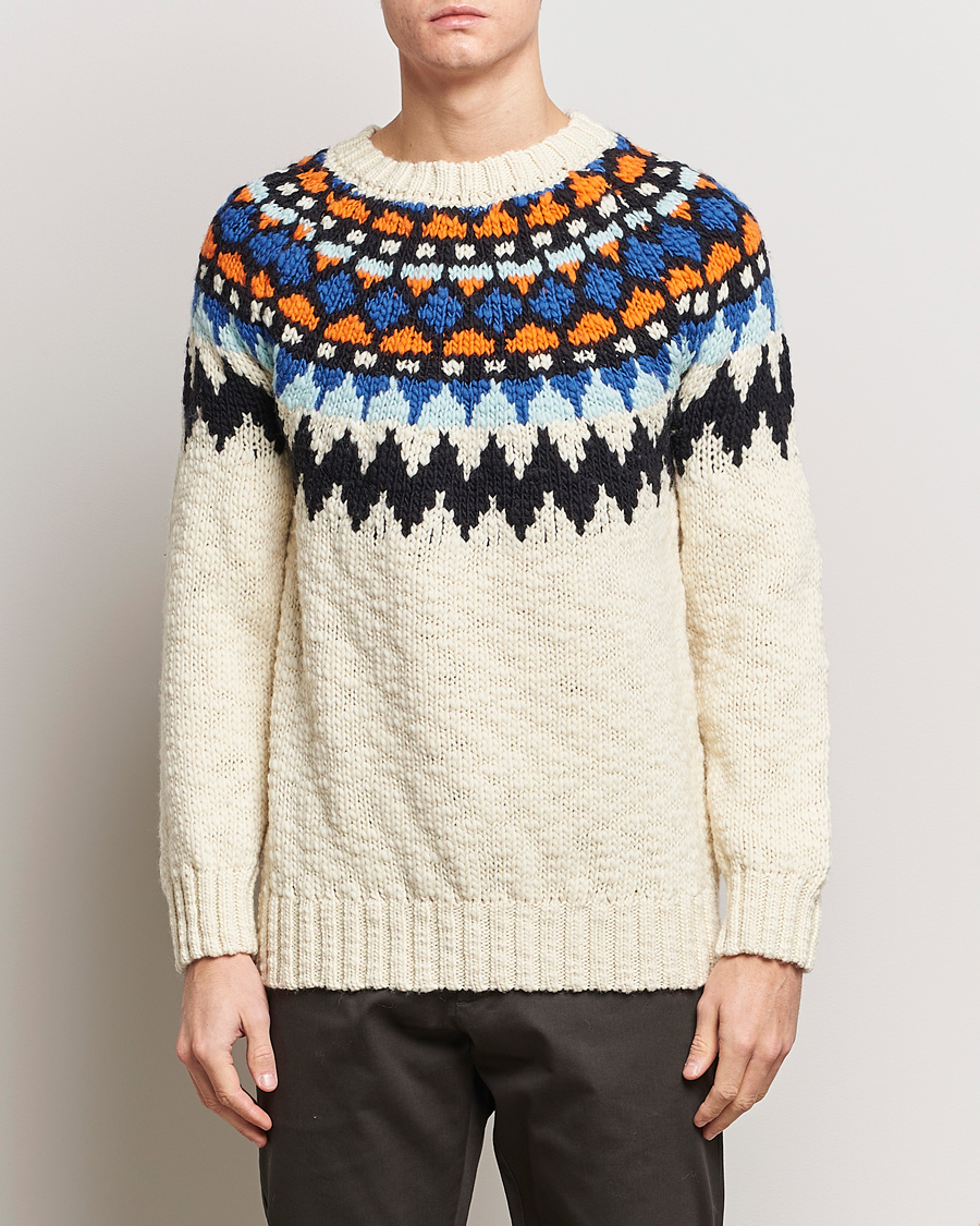 Herr | Lojalitetserbjudande | NN07 | Felix Nordic Wool Sweater Ecru Multi