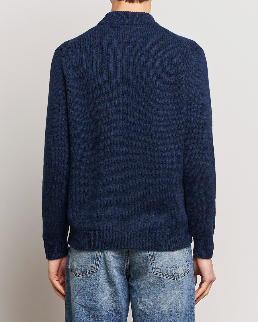 Herre | Trøjer | NN07 | Nick Mock Neck Sweater Navy Blue