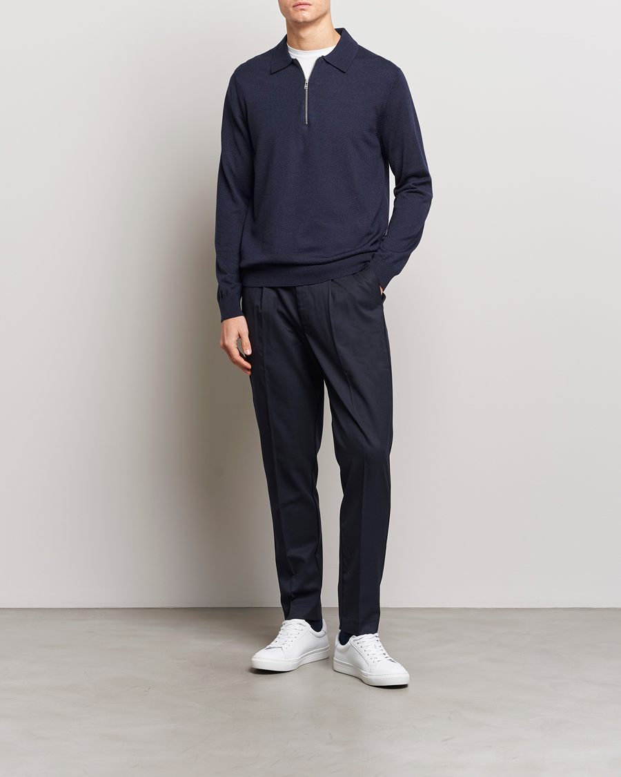 Herre | Trøjer | NN07 | Sergio Half Zip Navy Melange