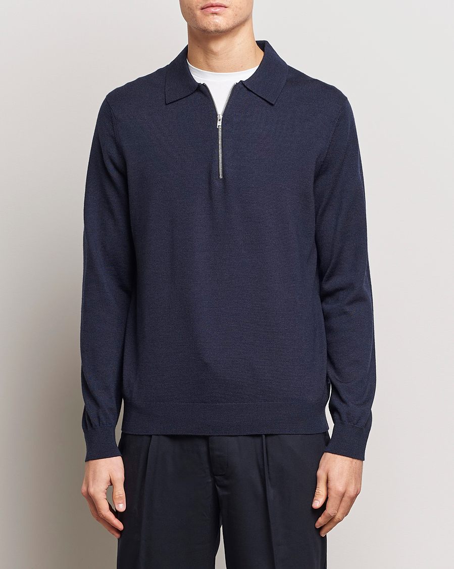 Herre | Udsalg | NN07 | Sergio Half-Zip Polo Navy Melange