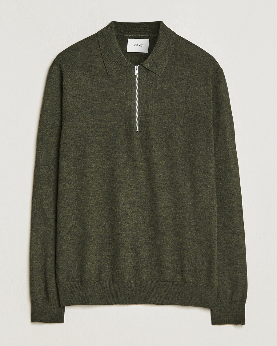 Herre | Trøjer | NN07 | Sergio Half-Zip Polo Dark Green