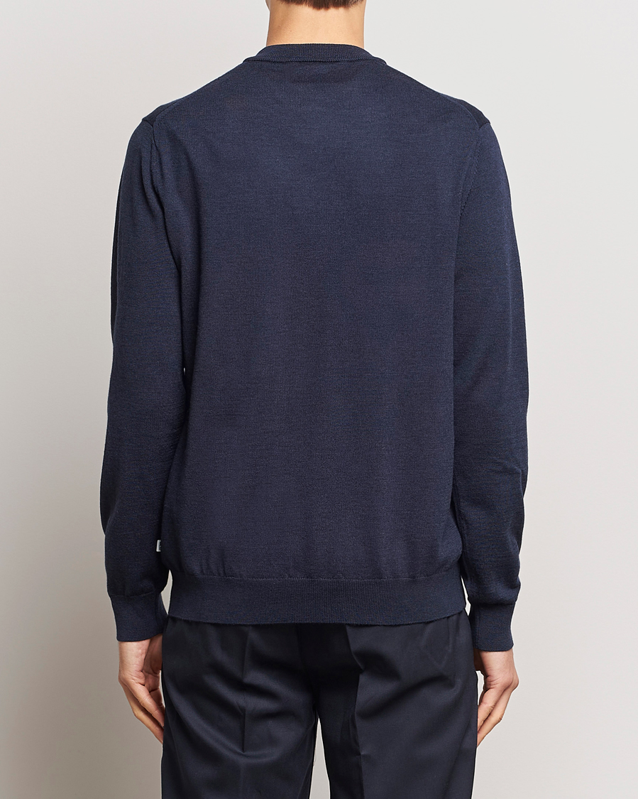 Herre | Trøjer | NN07 | Sergio V-Neck Pullover Navy Melange