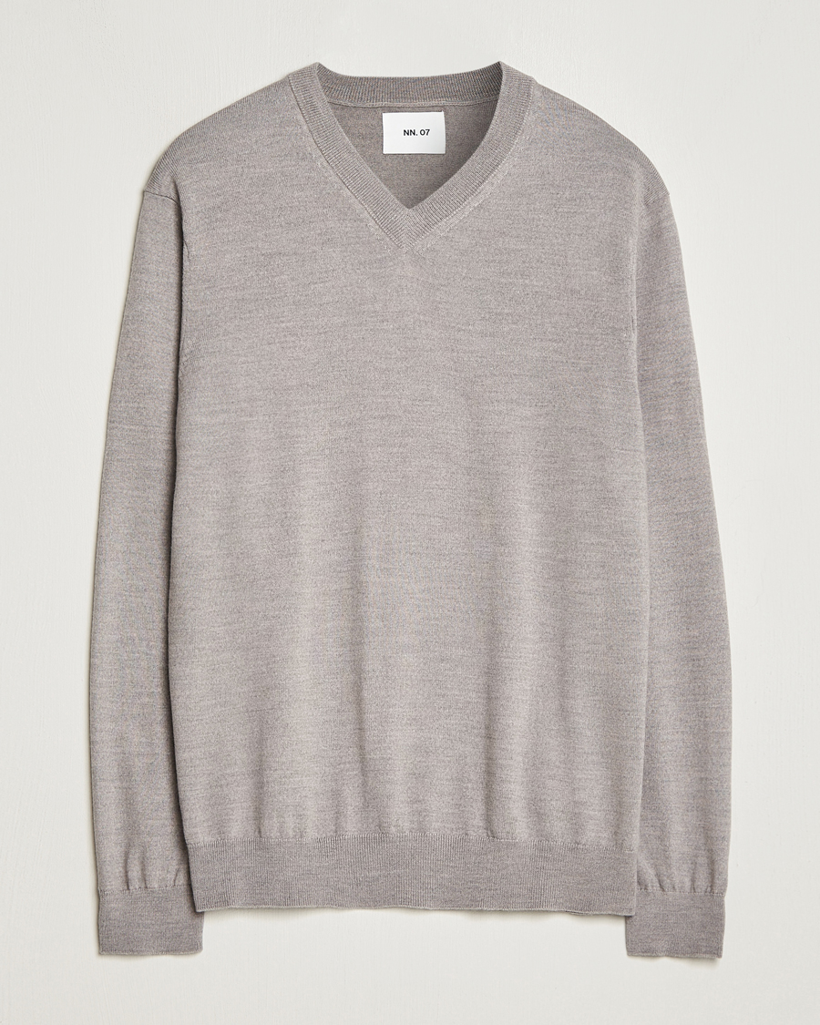 Herre | Trøjer | NN07 | Sergio V-Neck Pullover Stone