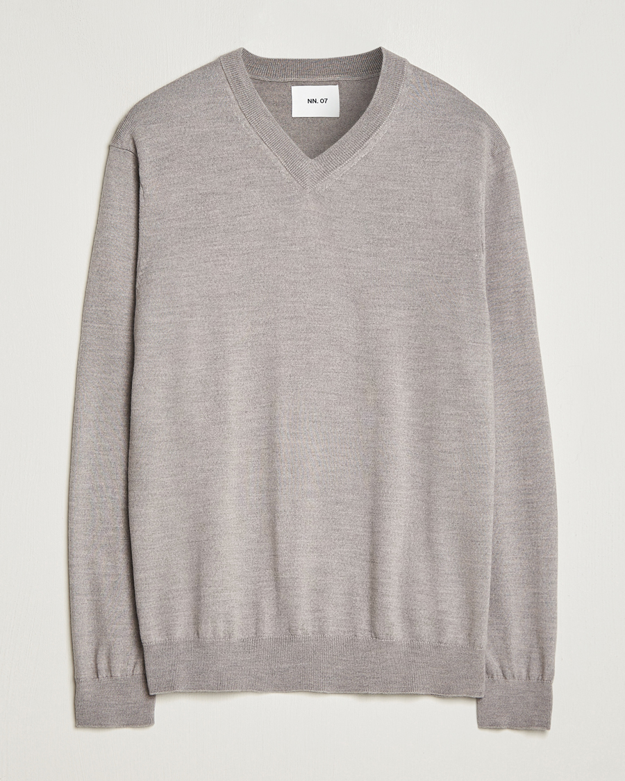 Herre |  | NN07 | Sergio V-Neck Pullover Stone