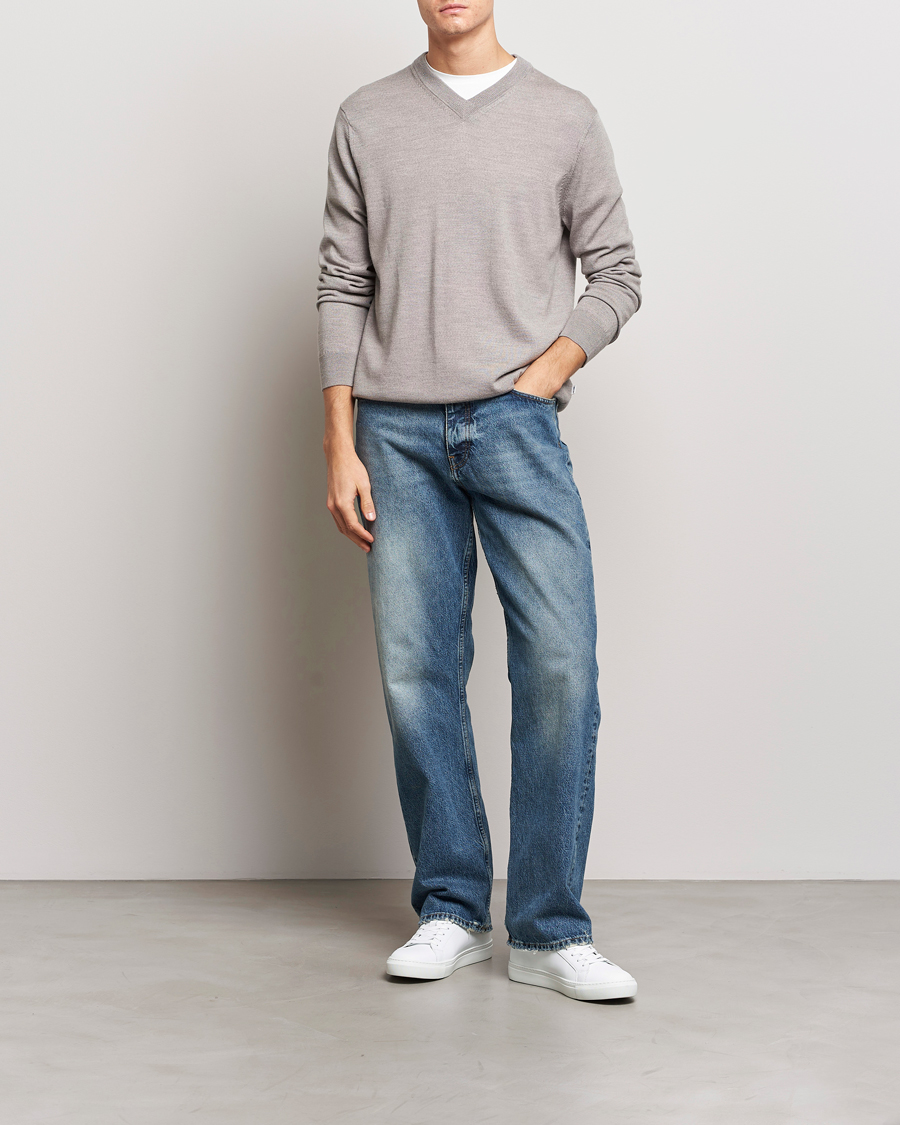 Herre | Trøjer | NN07 | Sergio V-Neck Pullover Stone