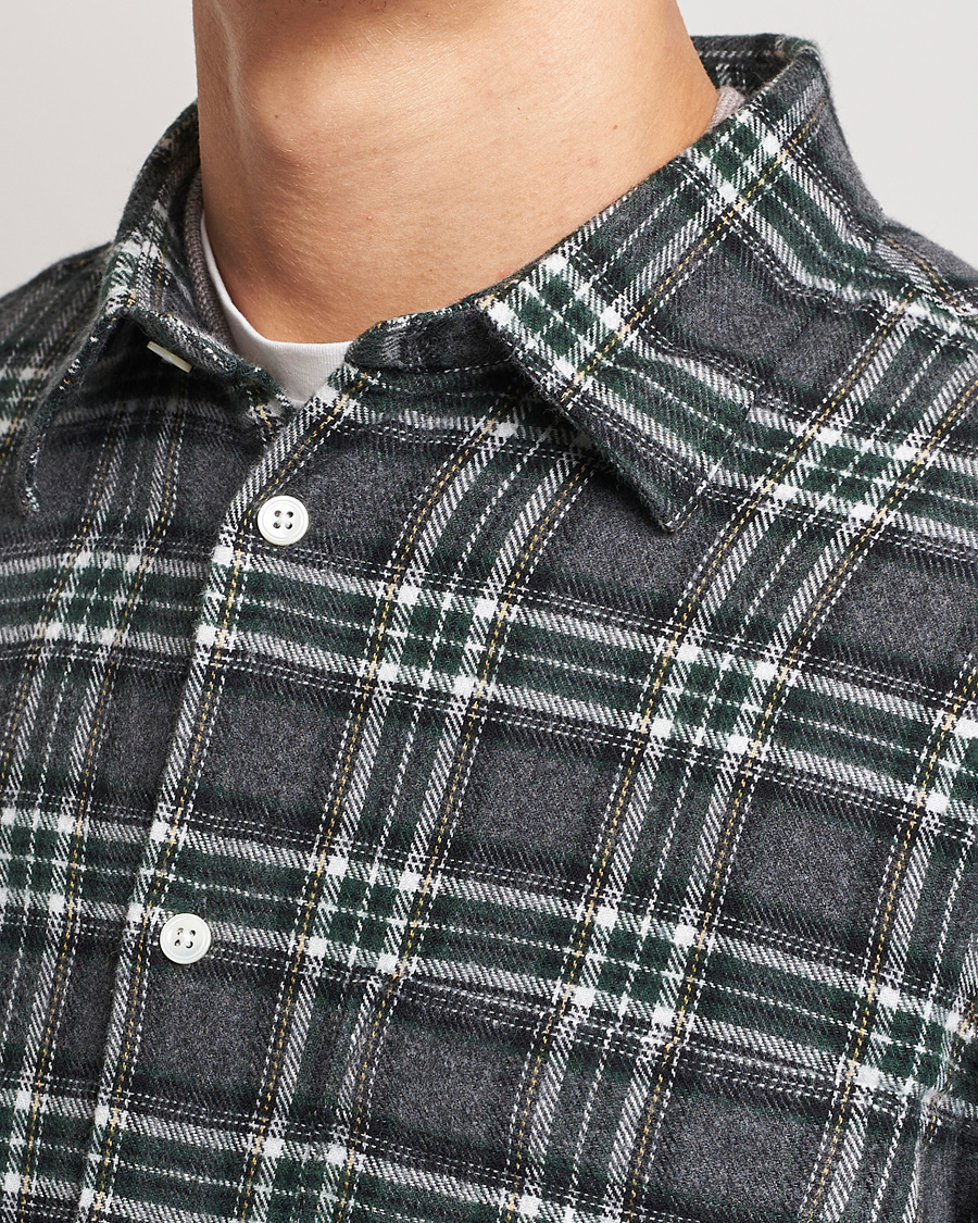 Herre | Skjorter | NN07 | Arne Checked Cotton Shirt Dark Grey