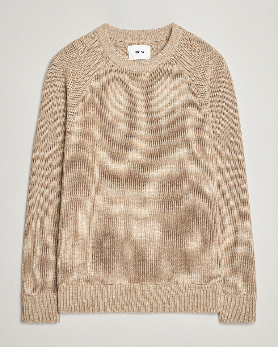 Herre | Trøjer | NN07 | Jacobo Cotton Knitted Crew Neck Desert Khaki