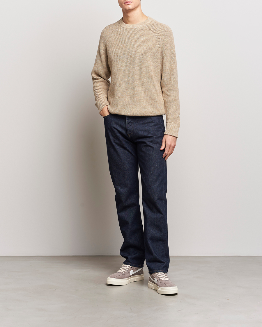 Herre | Trøjer | NN07 | Jacobo Cotton Knitted Crew Neck Desert Khaki