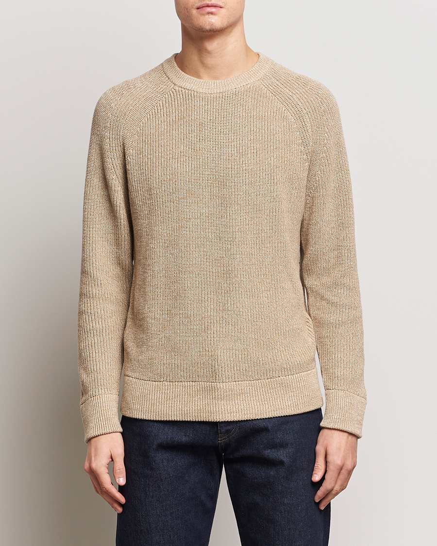 Herre | Trøjer | NN07 | Jacobo Cotton Crewneck Sweater Desert Khaki
