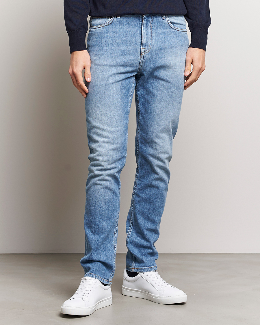 Herre | Slim fit | NN07 | Johnny Straight Fit Jeans Light Blue