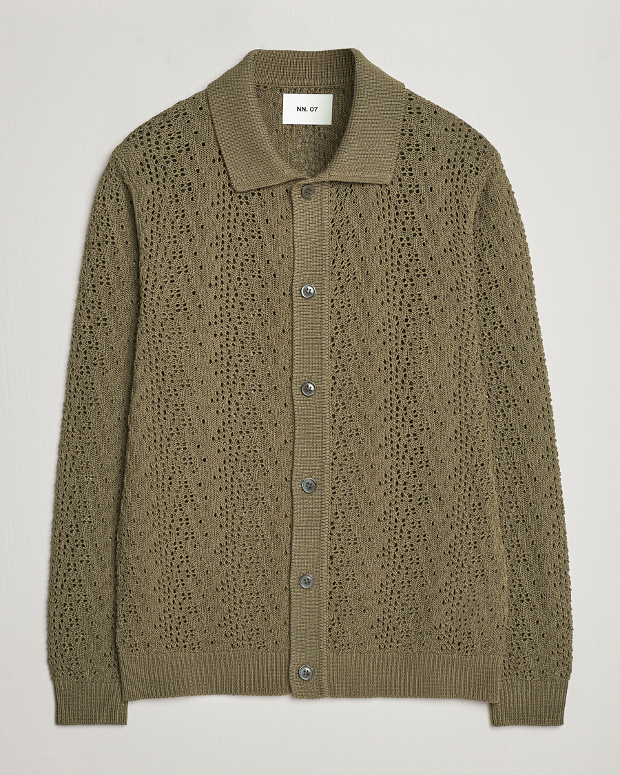 Herre | Trøjer | NN07 | Vito Lace Cardigan Dark Green