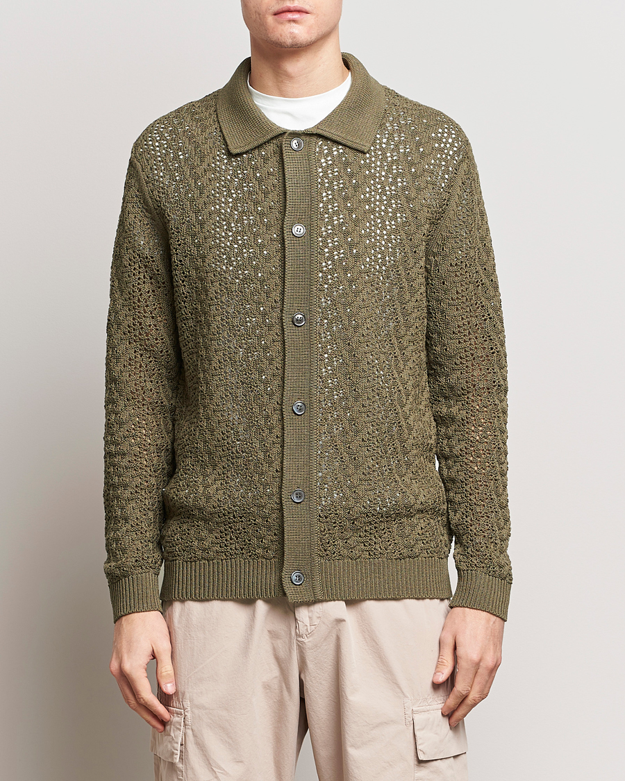 Herre | Udsalg | NN07 | Vito Lace Cardigan Dark Green