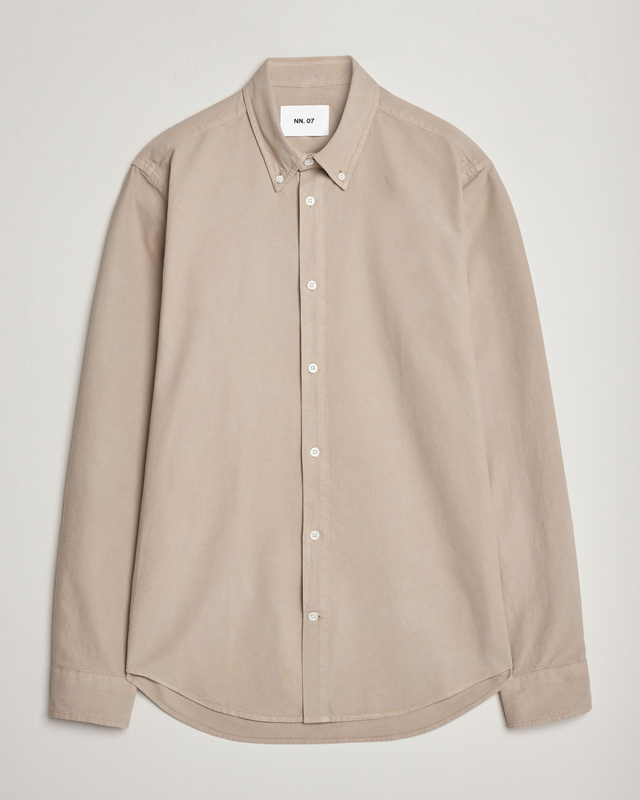 Herre |  | NN07 | Arne Button Down Oxford Shirt Khaki Sand