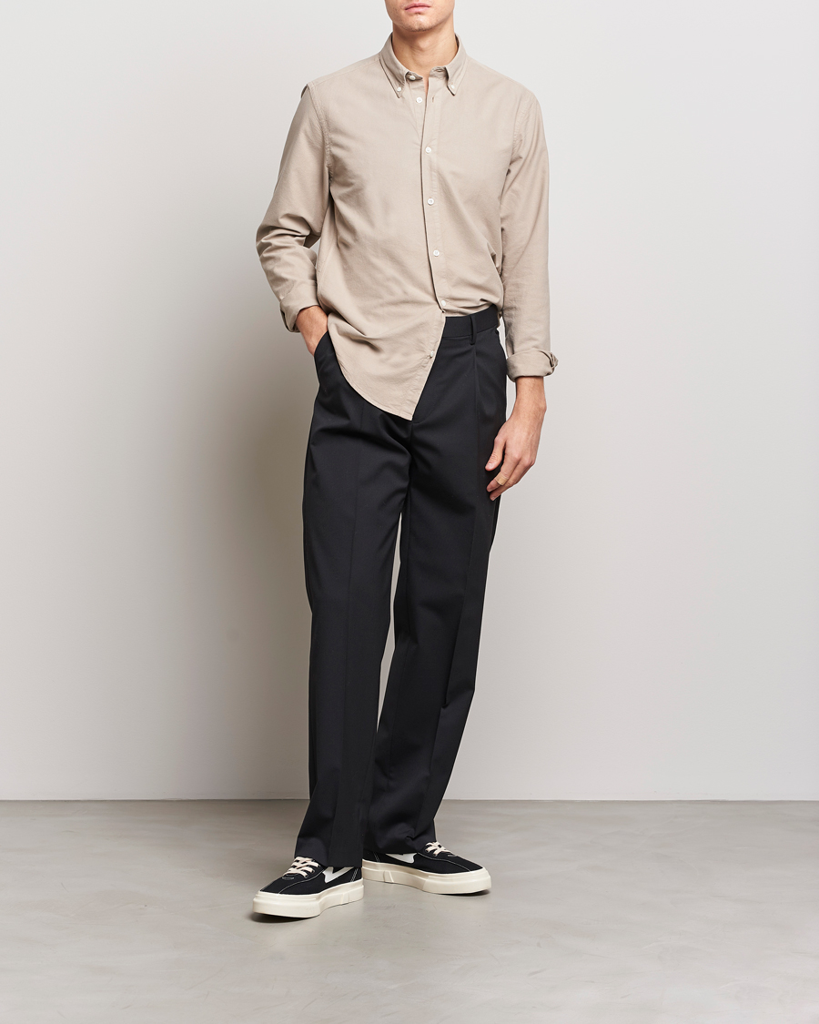 Herre | Skjorter | NN07 | Arne Button Down Oxford Shirt Khaki Sand