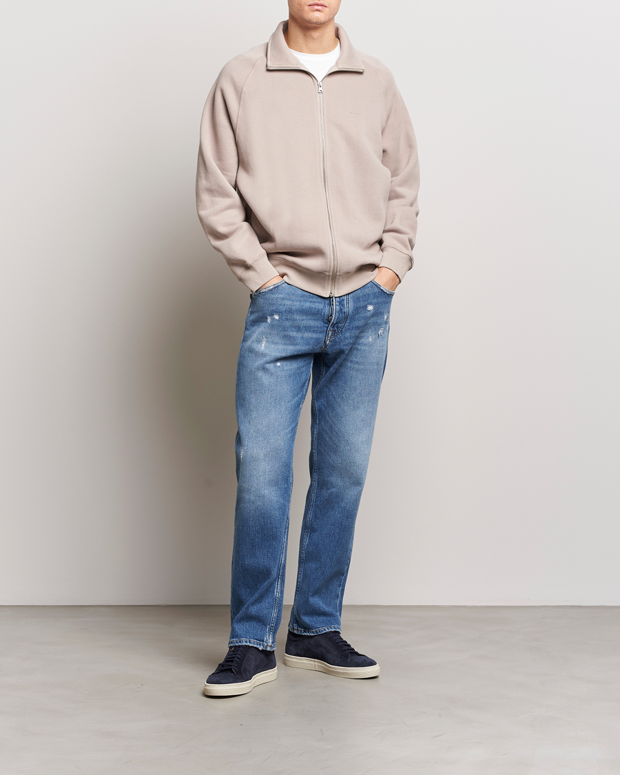 Herre | Trøjer | NN07 | Carlo Full-Zip Sweatshirt Khaki Sand