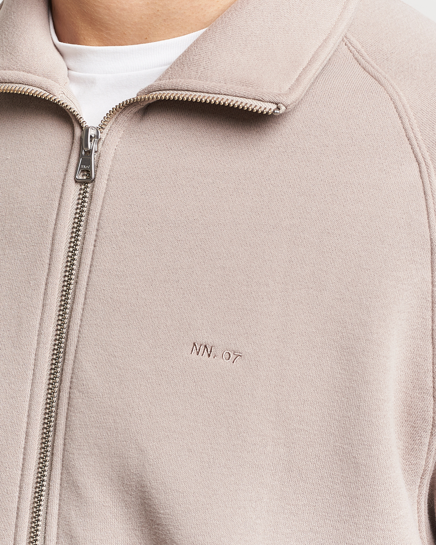 Herre | Trøjer | NN07 | Carlo Full-Zip Sweatshirt Khaki Sand