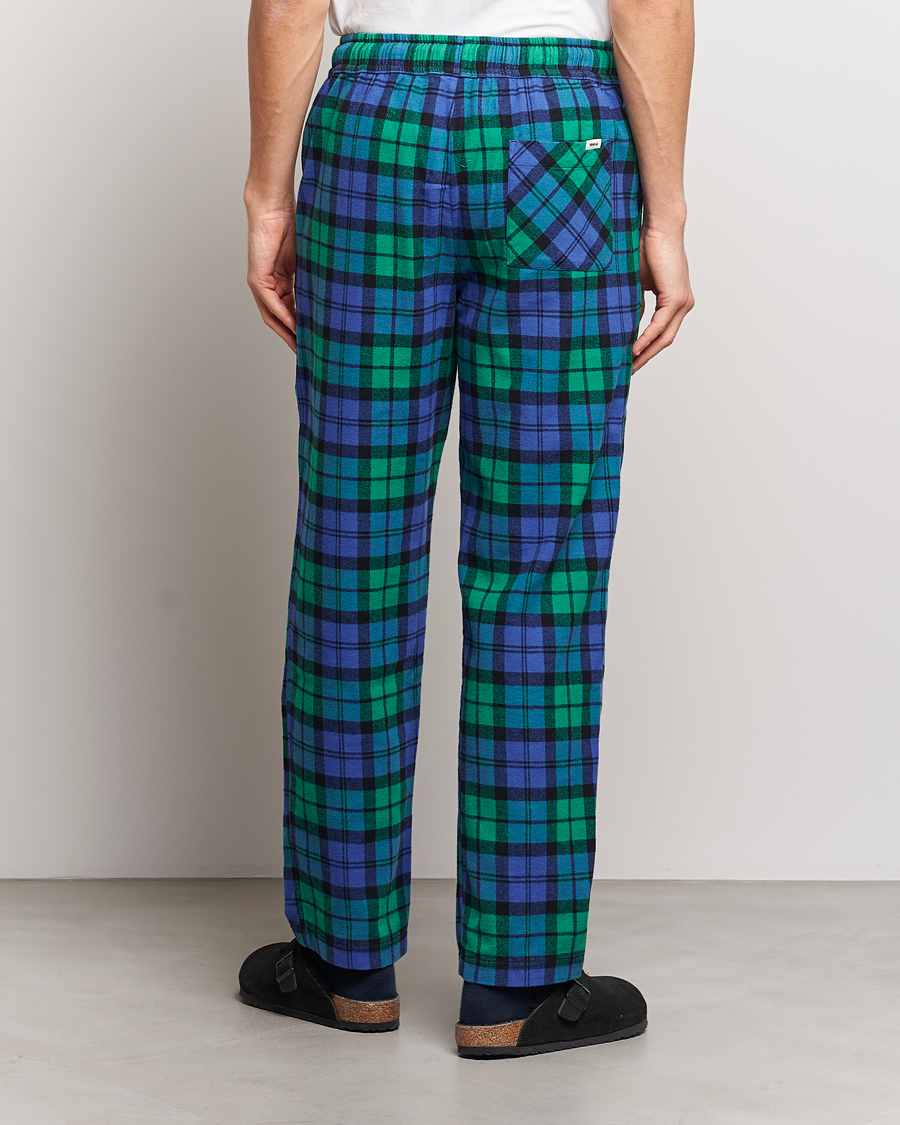 Herre | Pyjamas & Morgenkåber | Tekla | Flannel Checked Pyjama Pants Green/Blue
