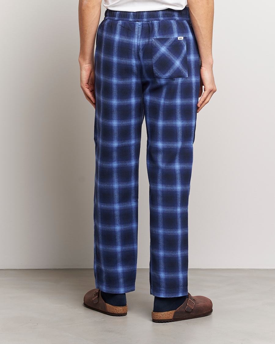 Herre | Pyjamas & Morgenkåber | Tekla | Flannel Checked Pyjama Pants Navy/Blue
