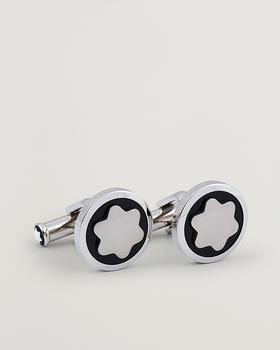 Herre | Montblanc Cufflinks Steel Snowcap Onyx | Montblanc | Cufflinks Steel Snowcap Onyx
