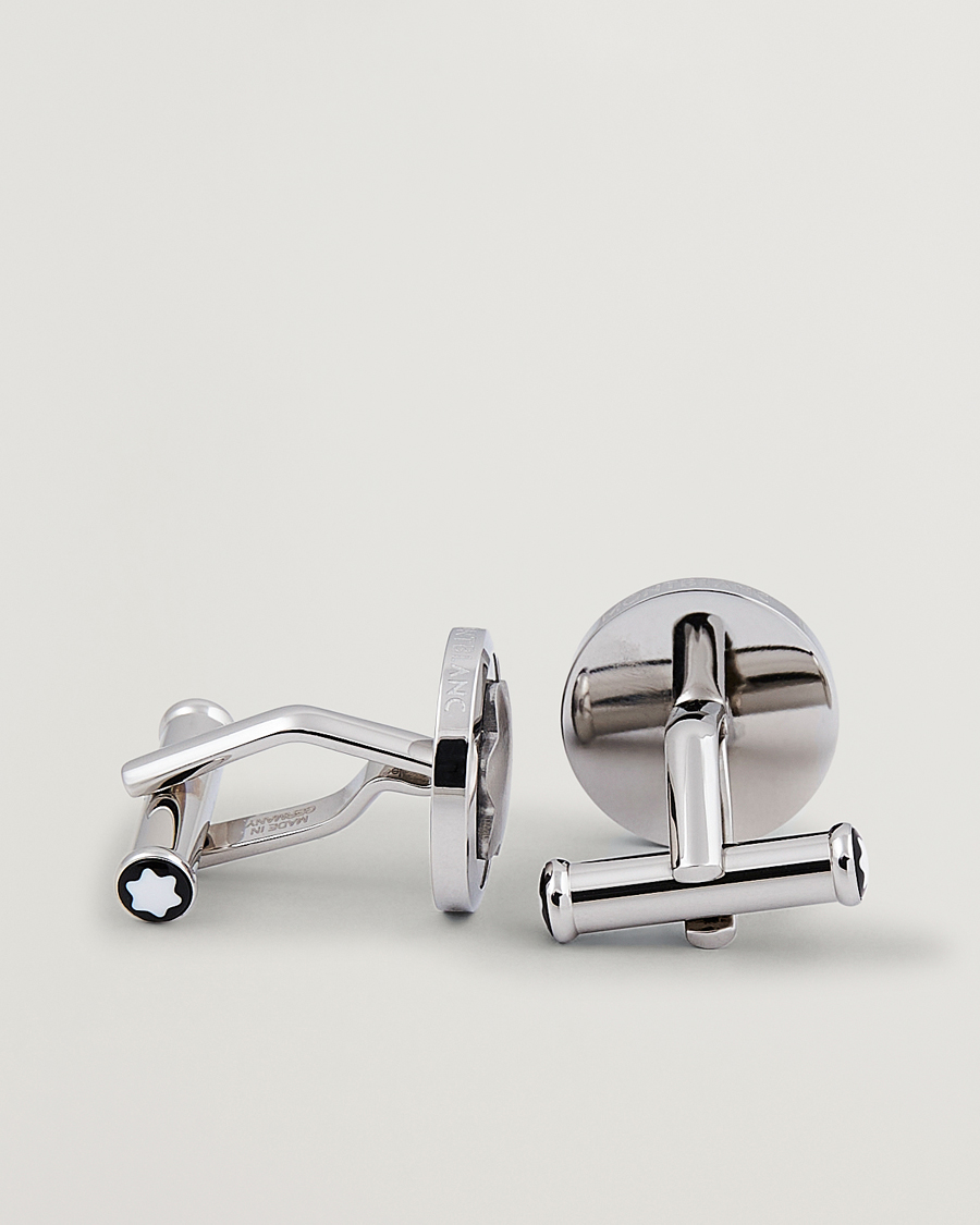 Men | Cufflinks | Montblanc | Cufflinks Steel Snowcap Onyx