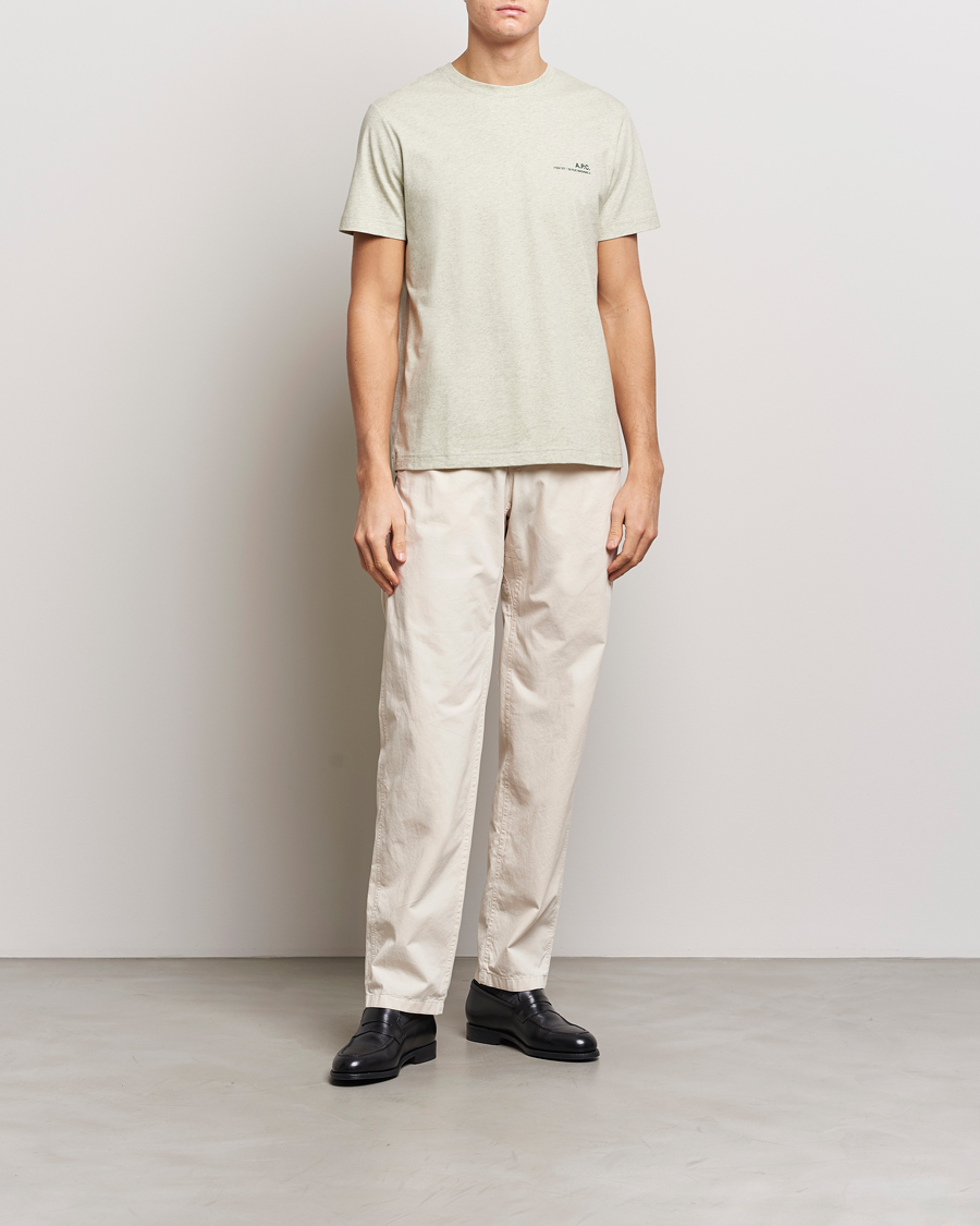 Herre | T-Shirts | A.P.C. | Item T-Shirt Vert Pale Chine