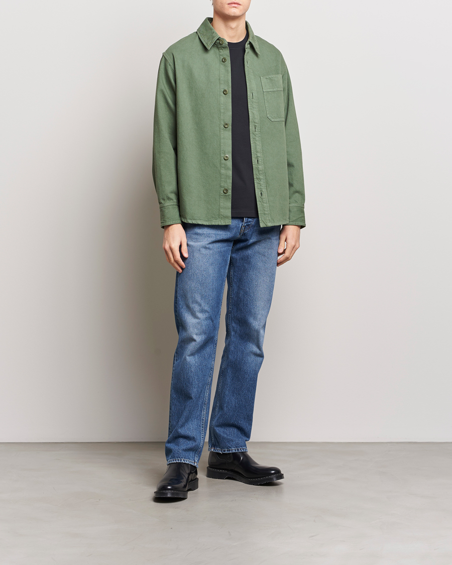 Herre | Skjorter | A.P.C. | Basile Denim Overshirt Dark Green