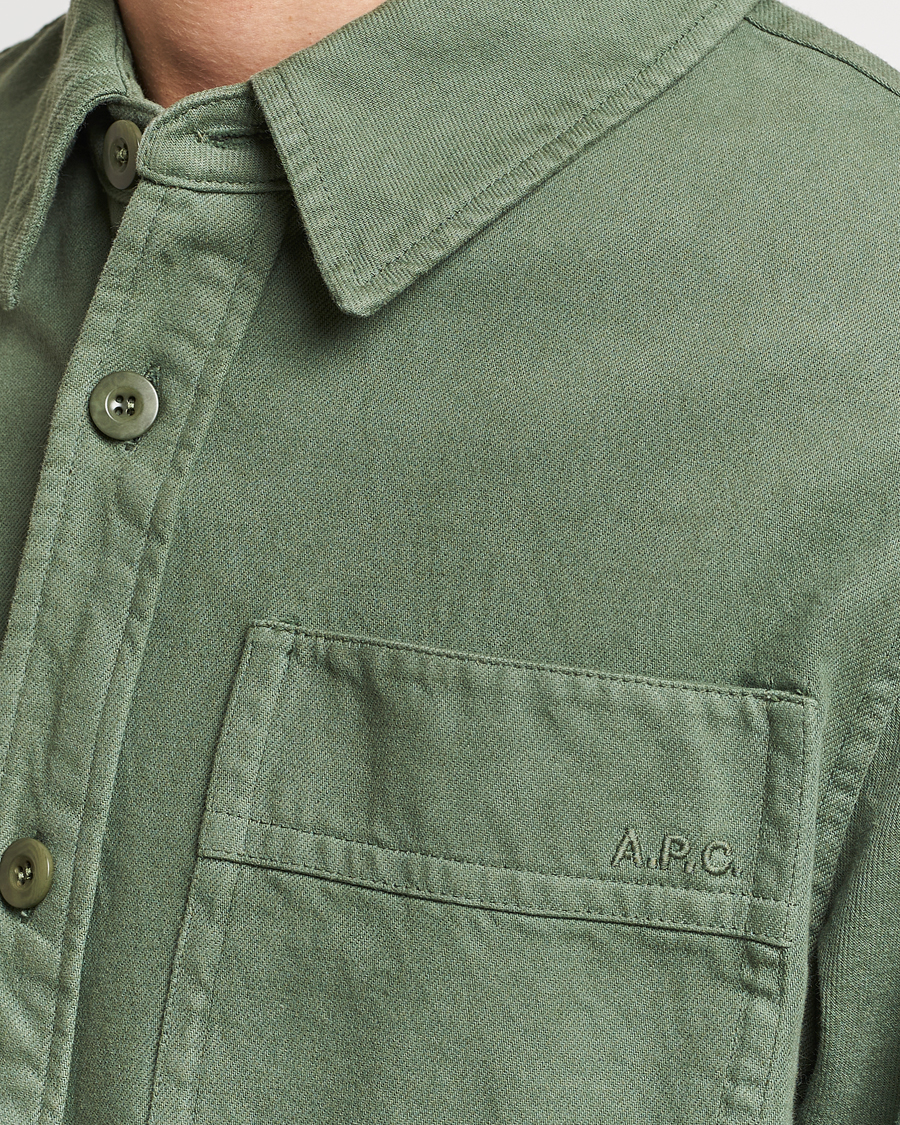 Herre | Skjorter | A.P.C. | Basile Denim Overshirt Dark Green
