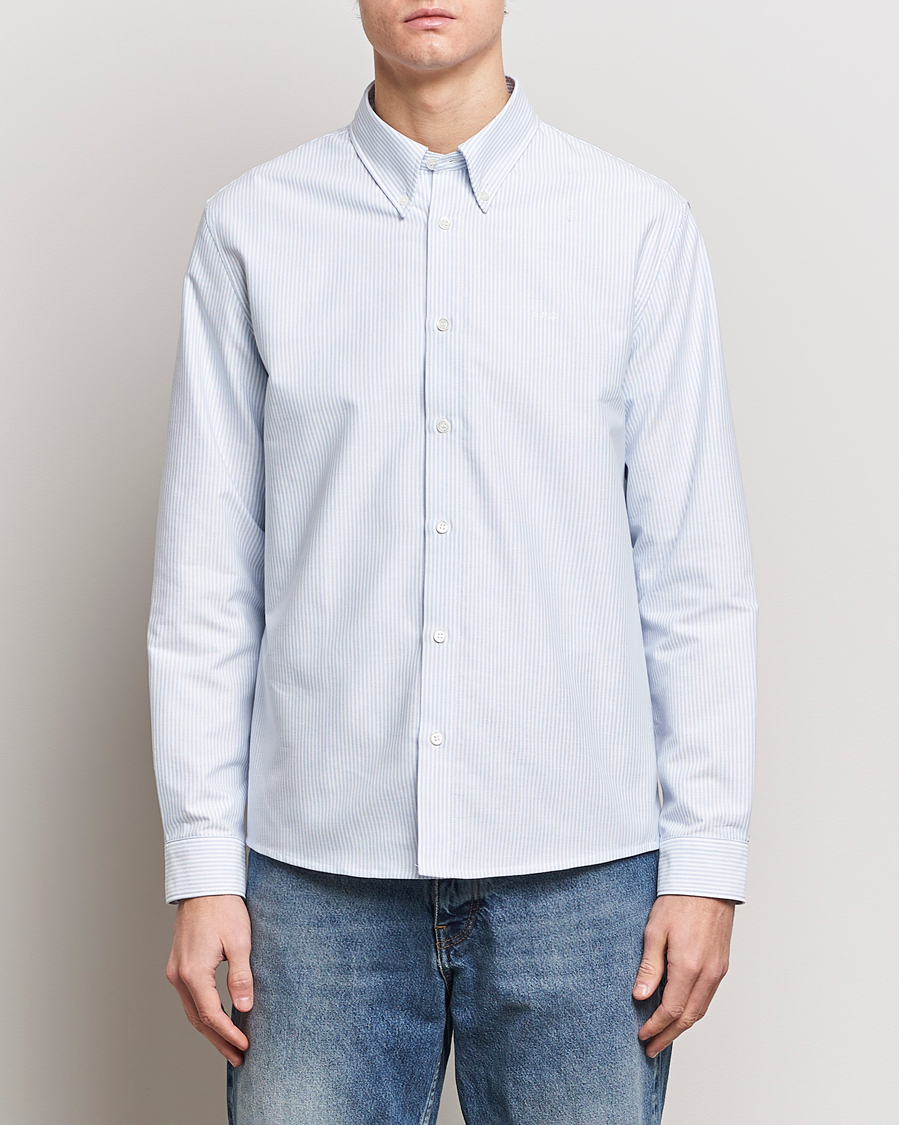 Herre | Afdelinger | A.P.C. | Greg Striped Oxford Shirt Blue/White