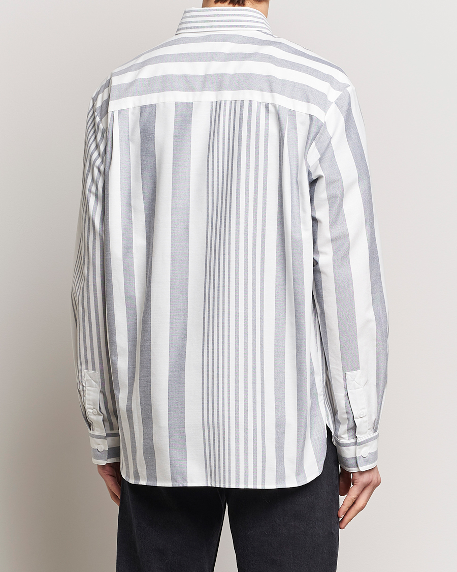 Herre | Skjorter | A.P.C. | Mateo Striped Oxford Shirt Marine/White