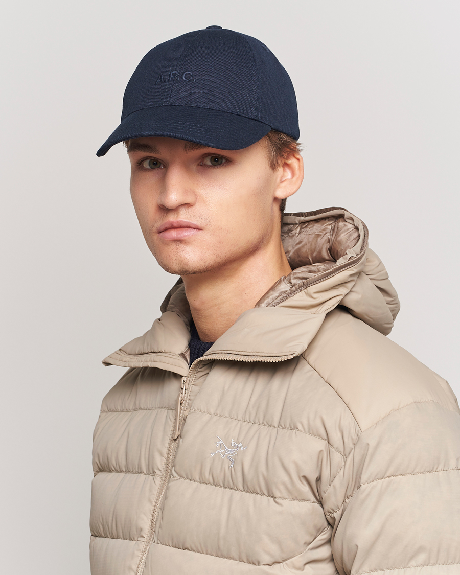 Herre | Hatte & kasketter | A.P.C. | Charlie Baseball Cap Dark Navy