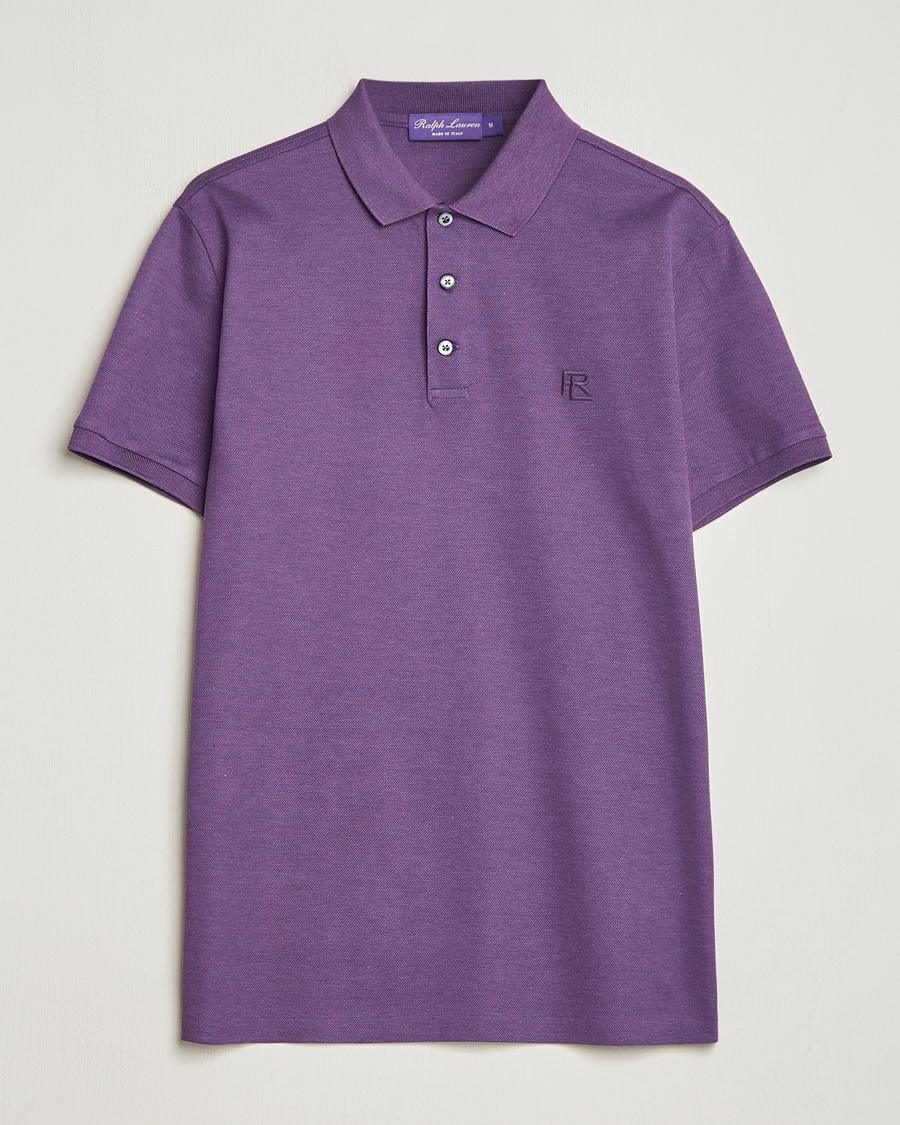 Herre | Polotrøjer | Ralph Lauren Purple Label | Mercerized Cotton Polo Purple Melange