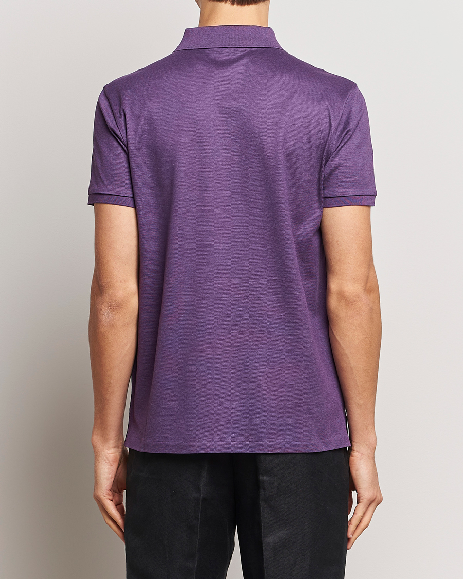 Herre | Polotrøjer | Ralph Lauren Purple Label | Mercerized Cotton Polo Purple Melange