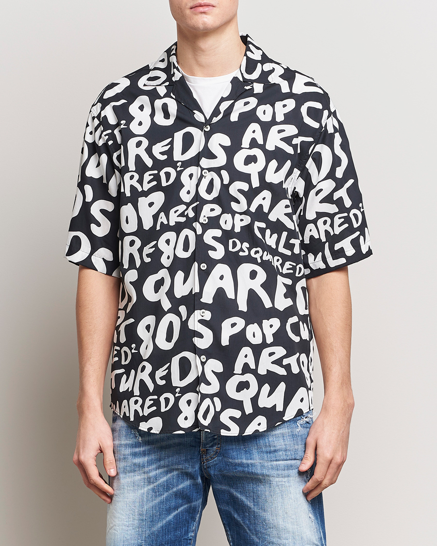 Herre | Kortærmede skjorter | Dsquared2 | Pop 80's Bowling Shirt Black