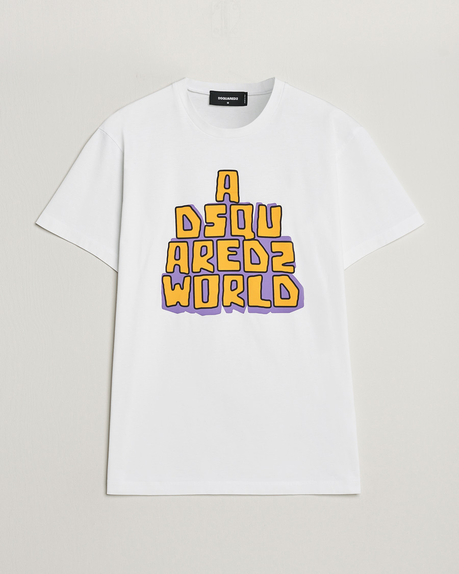 Herre | T-Shirts | Dsquared2 | Cool Fit Logo Crew Neck T-Shirt White